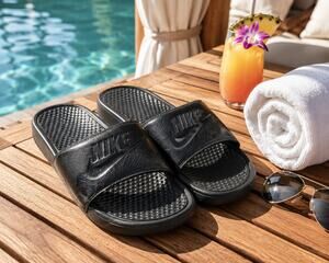 Nike Benassi JDI Black Slide Sandals Men's Size 12